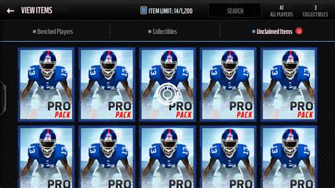 Madden Mobile Gameplay Pro Packs Legend Packs And Free Agent Packs