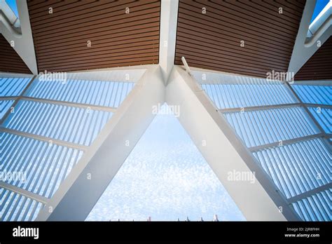 Modern Architecture Roof Structure Construction Site Stock Photo Alamy