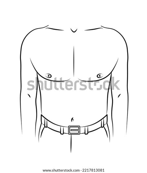 Nude Men Torso Trousers Human Body Stock Vector Royalty Free 2217813081 Shutterstock