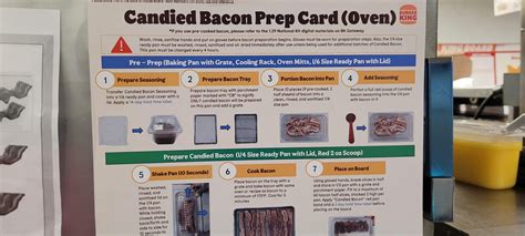 Candied Bacon Prep Card : r/BurgerKing