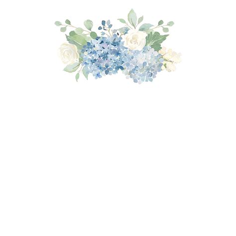 A Motif That Features Watercolor Hydrangeas And Roses Is Showcased At