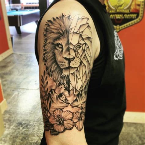 101 Amazing Geometric Lion Tattoo Designs You Need To See! | Outsons ...