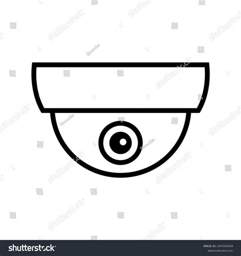 Dome Camera Icon Cctv Security Ceiling Stock Vector Royalty Free