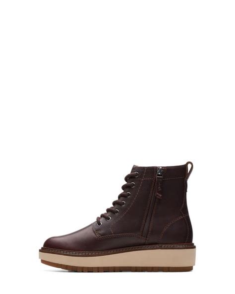 Clarks Clarksr Orianna Lace Up Boot In Brown Lyst