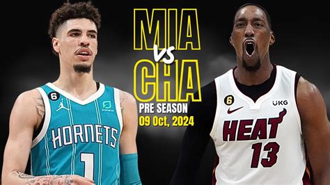 Charlotte Hornets Vs Miami Heat Full Game Nba Highlights Nba Pre