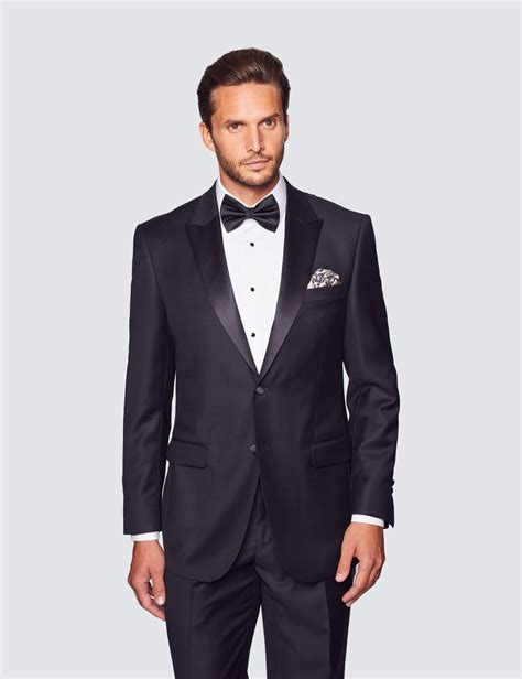 Men S Black Classic Fit Dinner Jacket Hawes Curtis