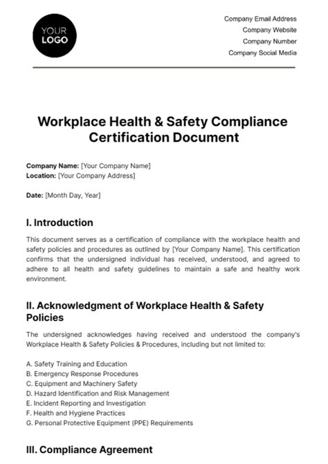 Free Health & Safety Templates to Edit Online