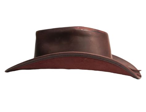 Leather Cowboy Hat Australian Cowboy Hat Handmade Real Leather - Etsy