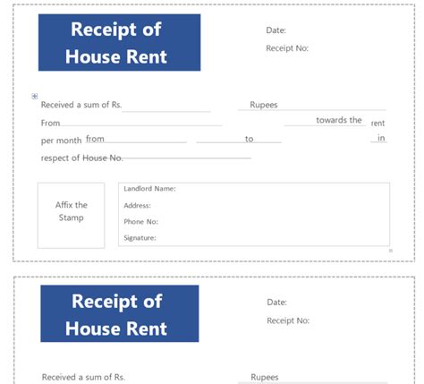 51 Sample Rent Receipt Formats In Word And Excel Day To Day Email