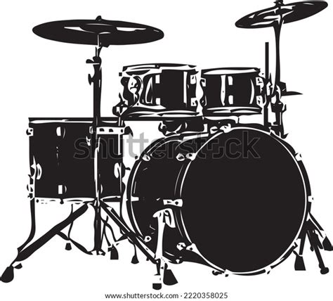 Drum Kit Silhouette Vector Images Vector Stock Vector (Royalty Free ...