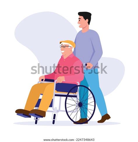 Vector Illustration Social Worker Cartoon Scene Stock Vector (Royalty ...