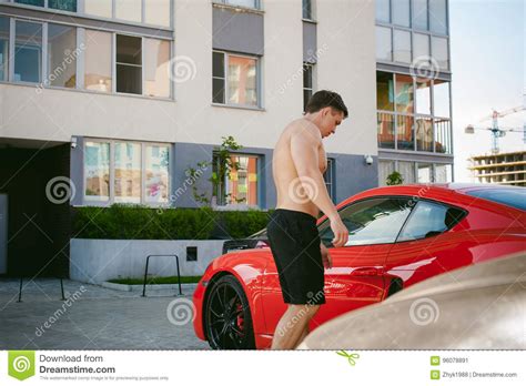 Handsome Male Athlete Man With Naked Torso Stock Image Image Of Life Fitness
