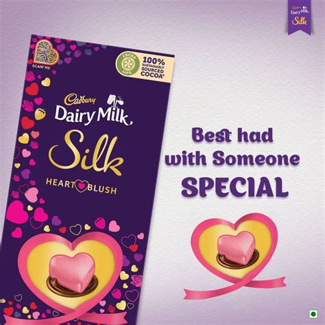 Cadbury Dairy Milk Silk Valentine Heart Blush Chocolate Bar T