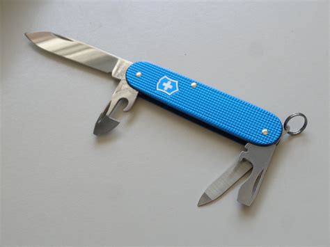 Victorinox Swiss Army Pioneer Alox Aqua Blue Pocket Knife Limited