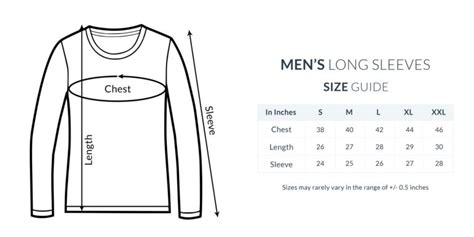 T Shirt Size Guide Chart Thson