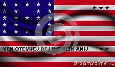 Bikini Atoll Realistic Waving Flag Design Vector Illustration CartoonDealer 228559752