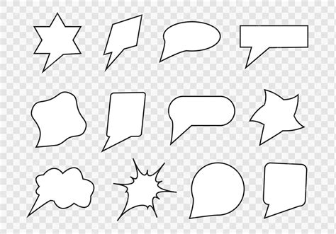 Premium Vector Speech Bubbles Blank Comic Speech Text Template Comics