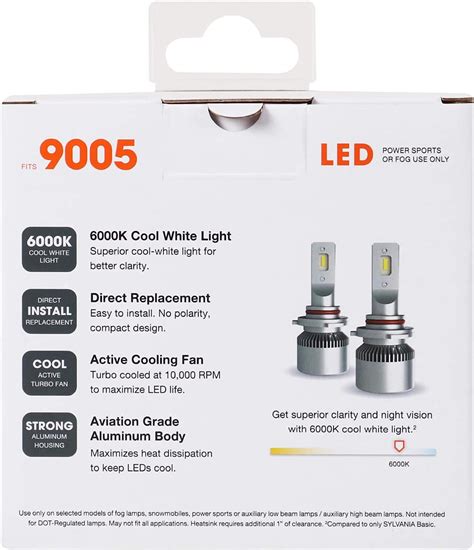 Amazon Sylvania 9005 LED Powersport Headlight Bulbs For Off Road