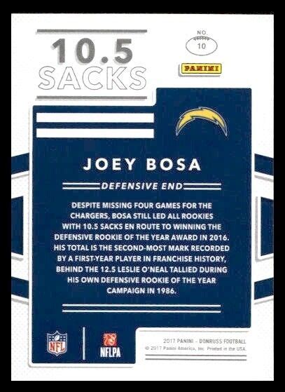 2017 Donruss 10 Joey Bosa Los Angeles Chargers EBay