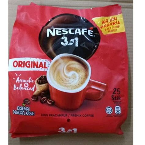 Nescafe 3 In 1 Blend And Brew Original Coffee 18g X 25sticks Shopee