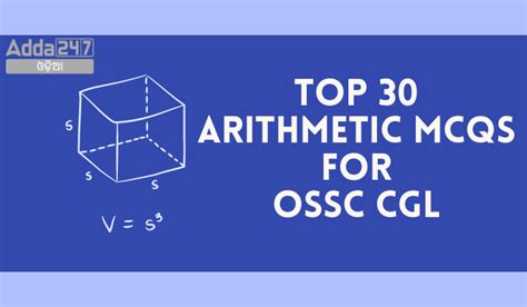 Top 30 Arithmetic MCQs For OSSC CGL 26 April 2024