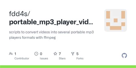 GitHub - fdd4s/portable_mp3_player_video_converter_tools: scripts to ...