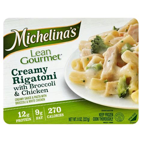 Michelina S Lean Gourmet Creamy Rigatoni With Broccoli And Chicken Shop Entrees And Sides At H E B