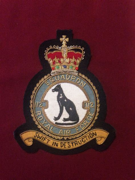 Raf 112 Squadron Blazer Badge Masons Military Badge And Button