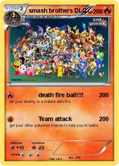 Pokémon Smash Brothers Dlc Death Fire Ball My Pokemon Card