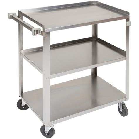 Stainless Steel 3 Shelf Utility Cart 27 12 X 15 12 X 33