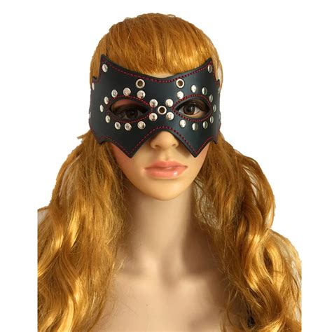 Sexy Lady Mask Eye Mask Rivets Leather Masquerade Roleplay Blindfold Adult Games Bdsm Bondage