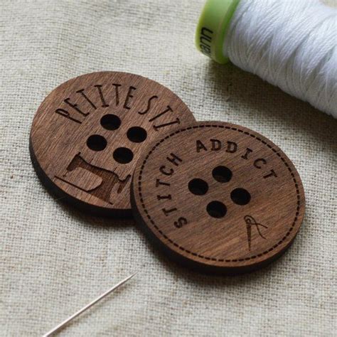 Wooden Buttons Personalised Buttons Buttons For Handmade Logo