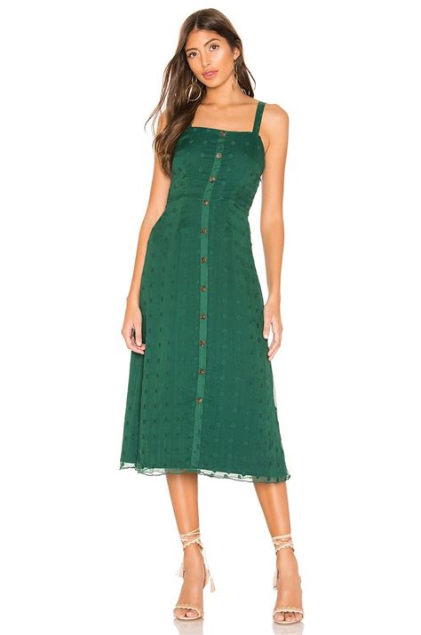 House Of Harlow 1960 X Revolve Marla Midi Dress In Evergreen From