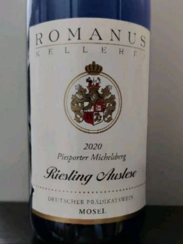 Romanus Kellerei Piesporter Michelsberg Riesling Auslese Vivino US