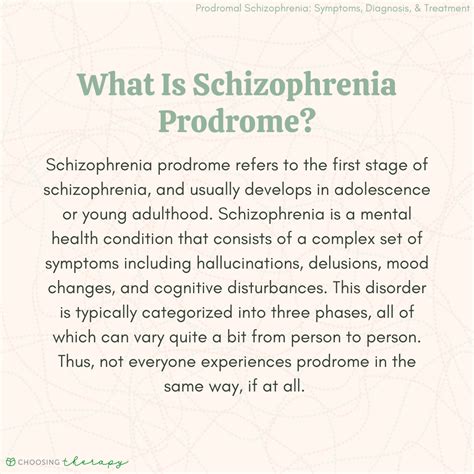 What Is The Prodromal Phase Of Schizophrenia