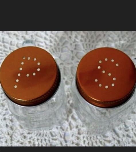 Olde Thompson Mason Jar Salt And Pepper Shaker Set Copper Lids 3 12