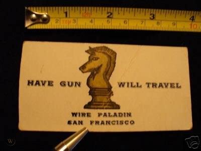 gun  travel original business card