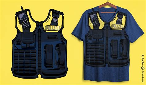 German Police Uniform T-shirt Design Vector Download