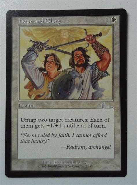 Hope And Glory Uncommon Magic Mtg X Urza S Legacy Mp Ebay