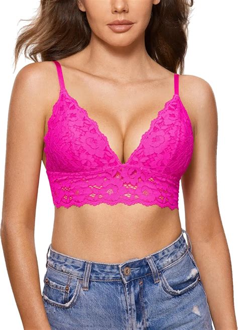 Womens Lace Padded Bralette Wireless Plunge Plus Size Longline Bra Review Best Bra Uk