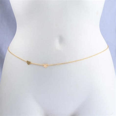 18K Gold Plated Classic Beach Bikini Body Chain Metal Bead Waist Chain Adjustable Sexy Belly