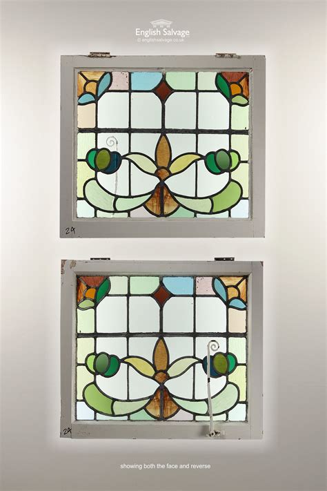 Salvaged Stained Glass Wood Windows