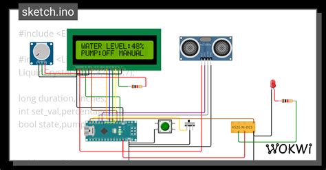 Automated Water Level Controller Wokwi Esp Stm Arduino Simulator