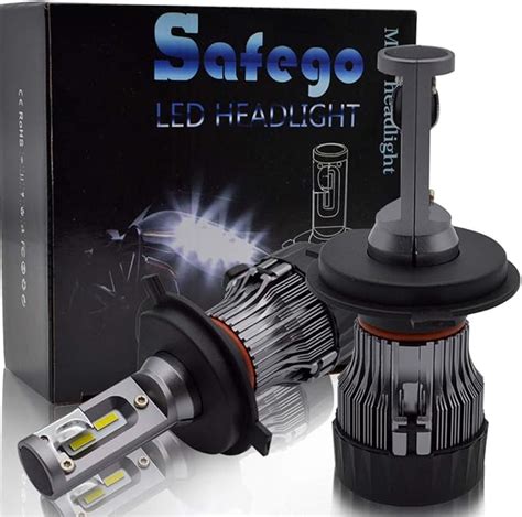 H4 LED Kit Lampadine Faro Auto Safego Hi Lo 60W 10000LM Kit