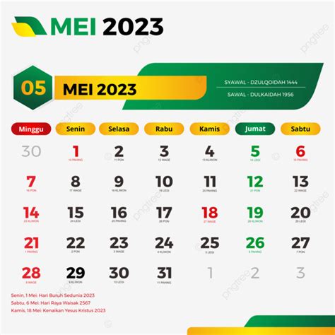 Gambar Kalender 2023 Mei Lengkap Dengan Tanggal Merah Cuti Bersama Jawa Dan Hijriyah Kalender