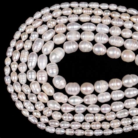 Mm Natural Freshwater Rice Shape Pearl Beads For Jewelry Making Diy