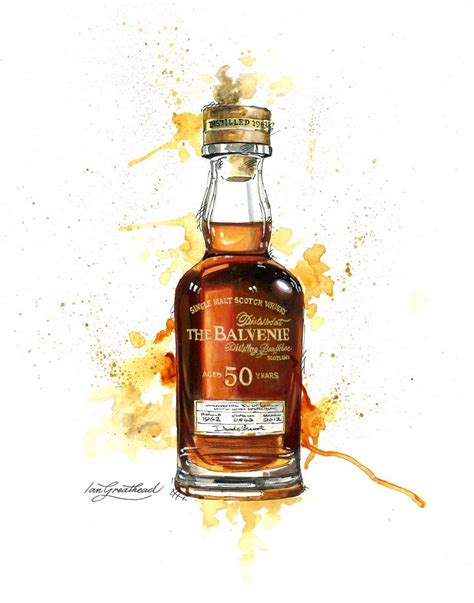 The Balvenie 50 Years Scotch Whisky Painting By Ian Greathead Saatchi Art