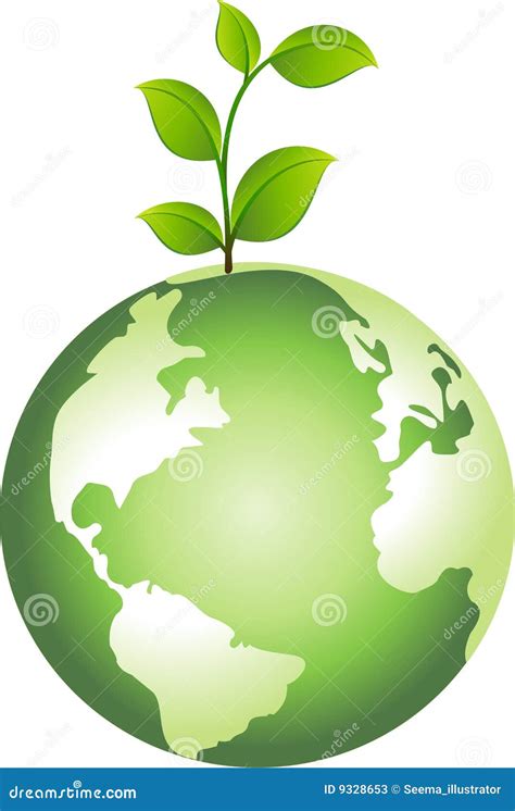 Globe With Plant Stock Photos Image 9328653