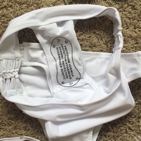 Swim Last One White Crochet Macrame High Neck Bikini Poshmark