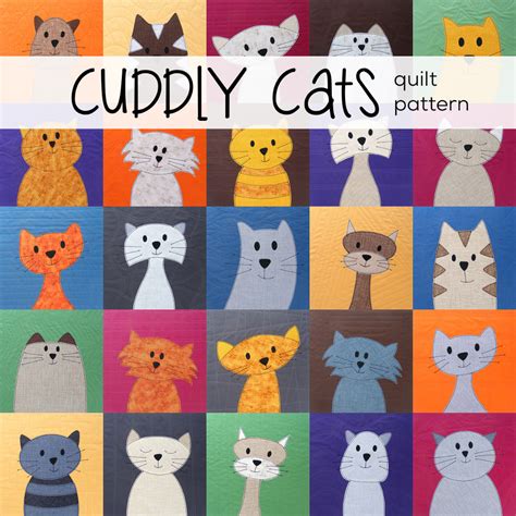 Cats Applique Quilt Pattern Is Here | Shiny Happy World